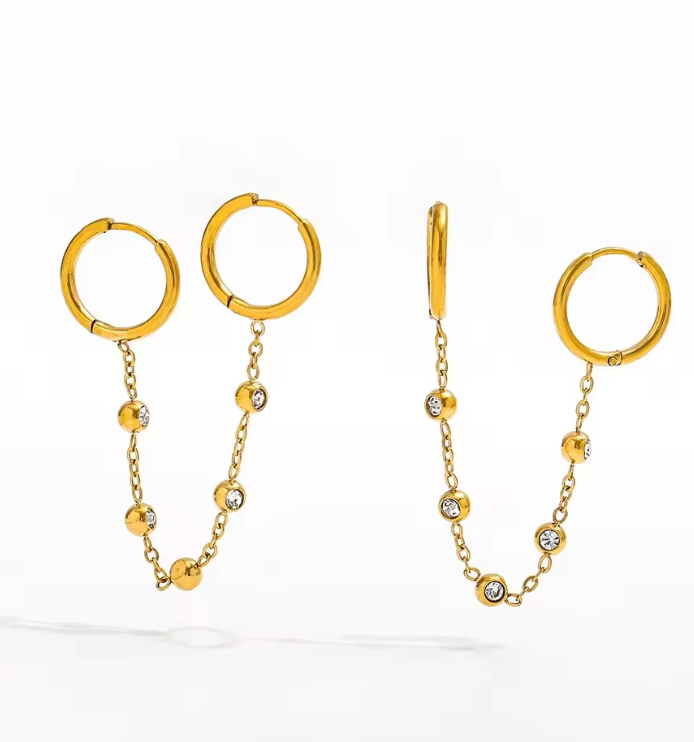 Elixir Double Hoops gold alco