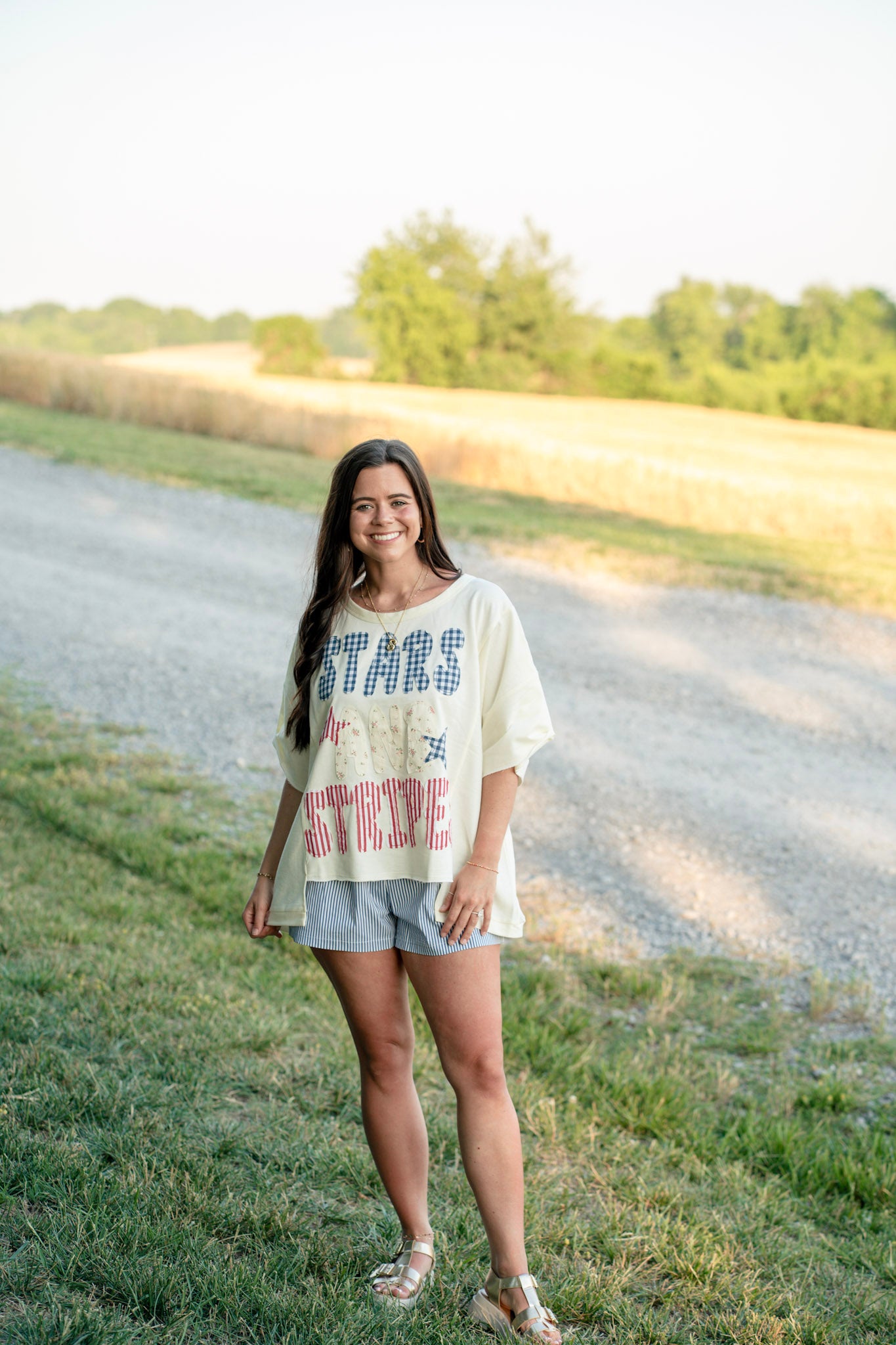 Stars and Stripes Patchwork Top