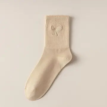 Women's Embroidered Bow SOCKS