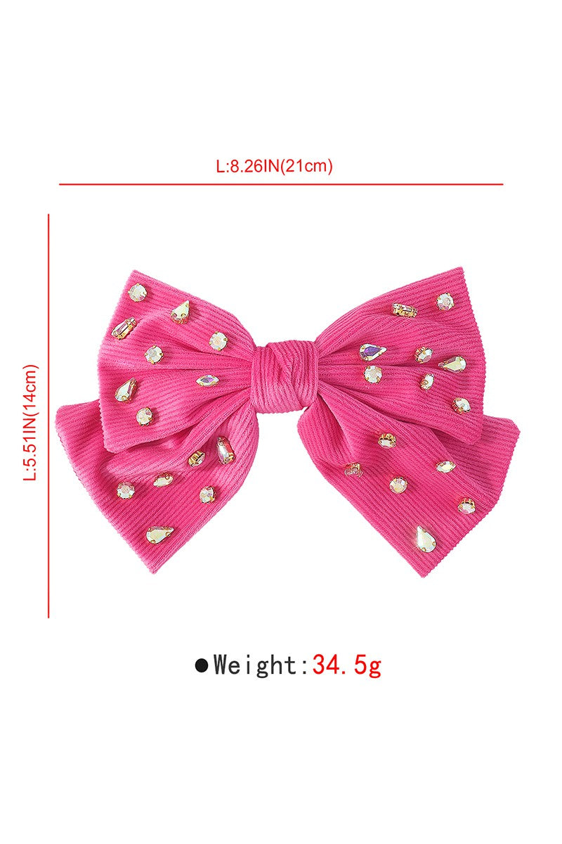 pink rhinestone bow