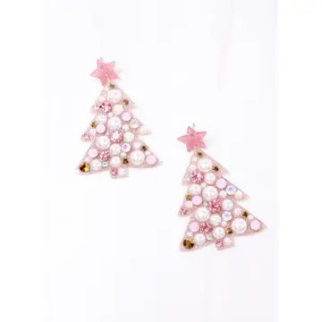 Pink Wonderland Tree Earring Pink