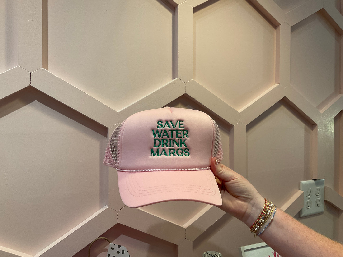 Save water drink margs trucker pink