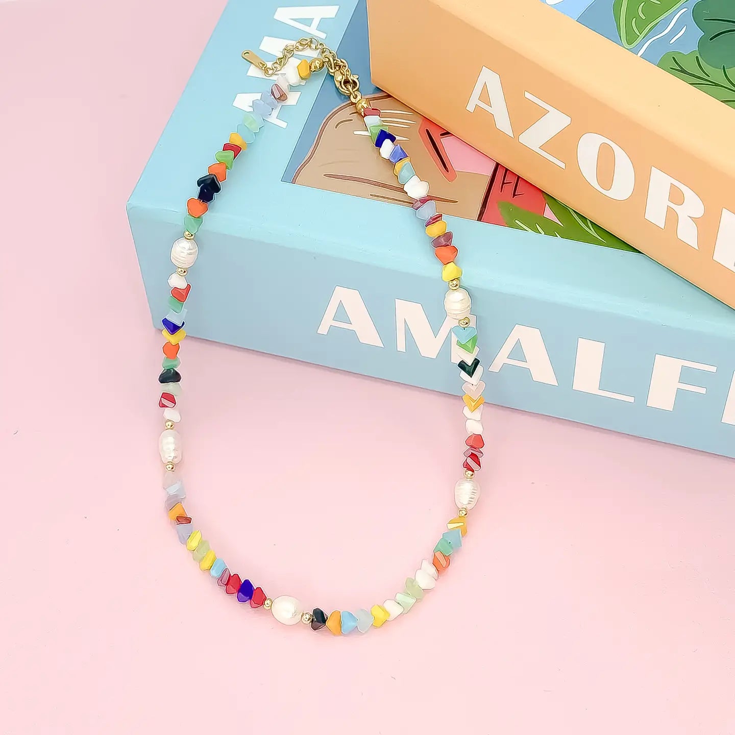 Crystal flora necklace