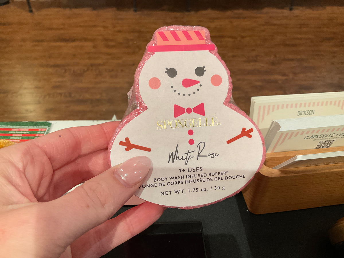Snowman White Rose Spongelle Buffer
