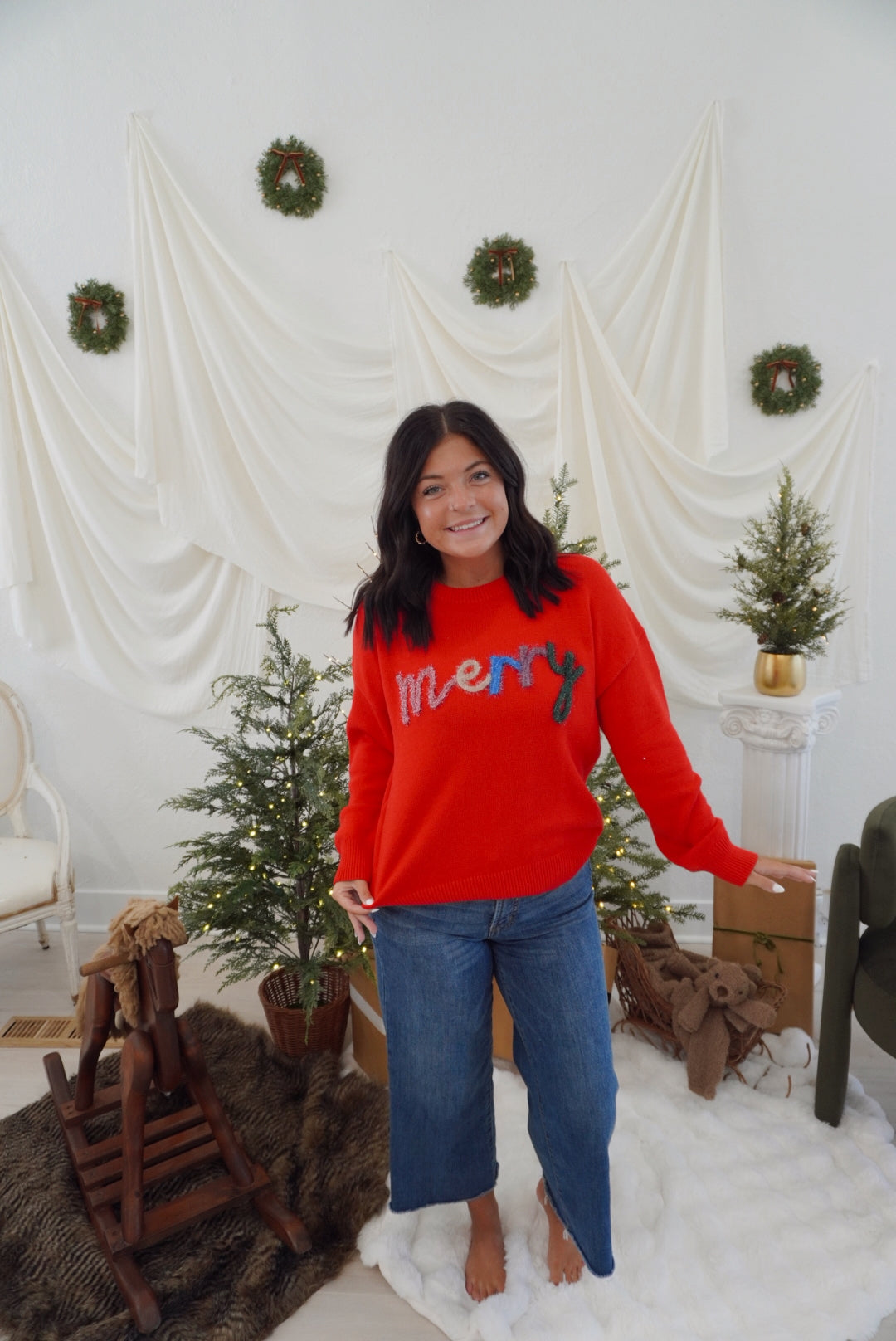 Merry tinsel sweater