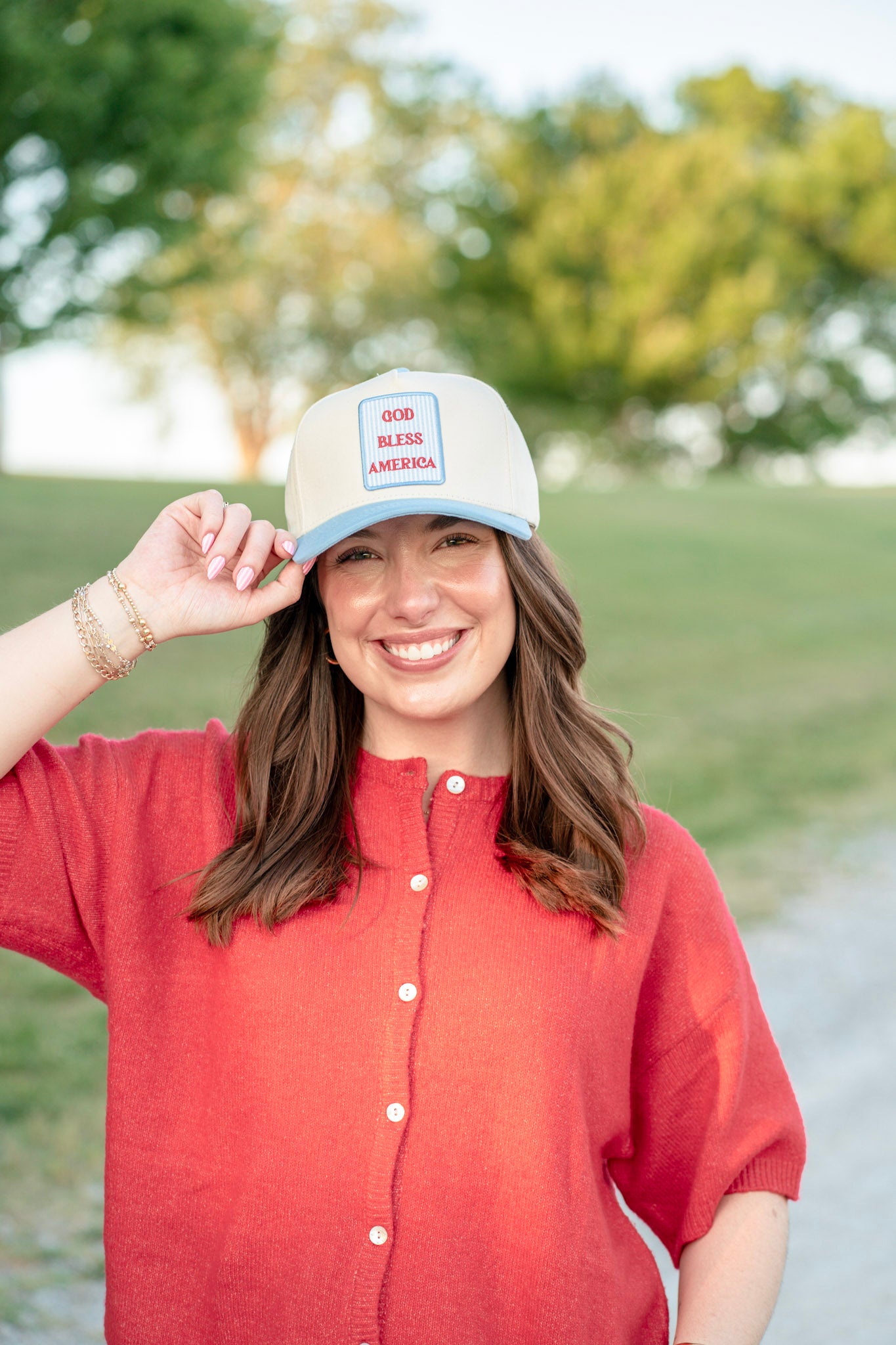 God Bless America Striped Patch