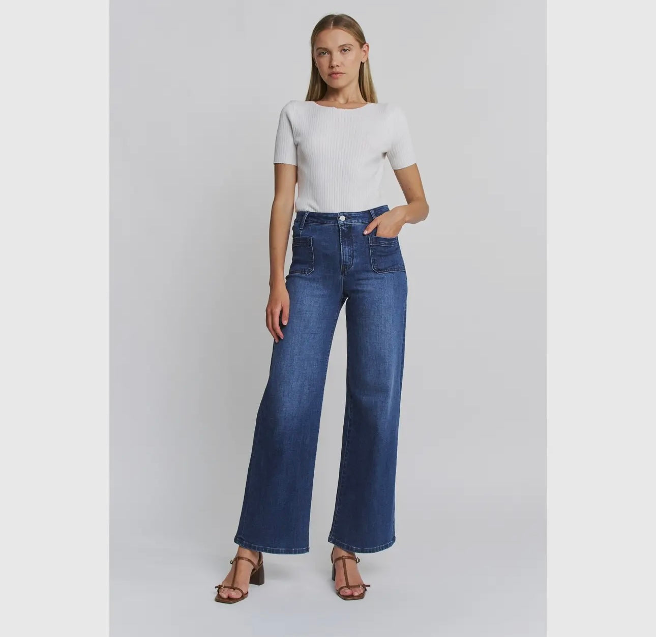 High rise wide leg comfort fit medium Mabel