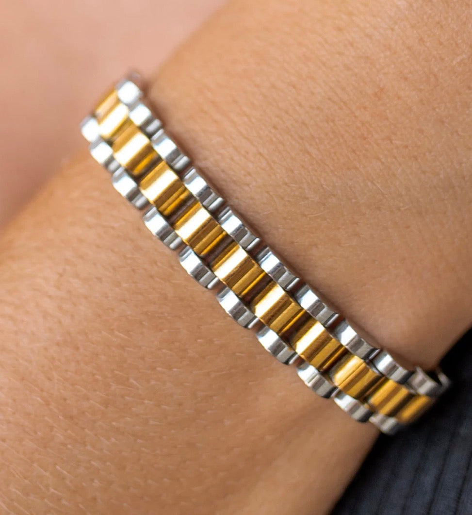 Lineage bracelet alco intermix gold