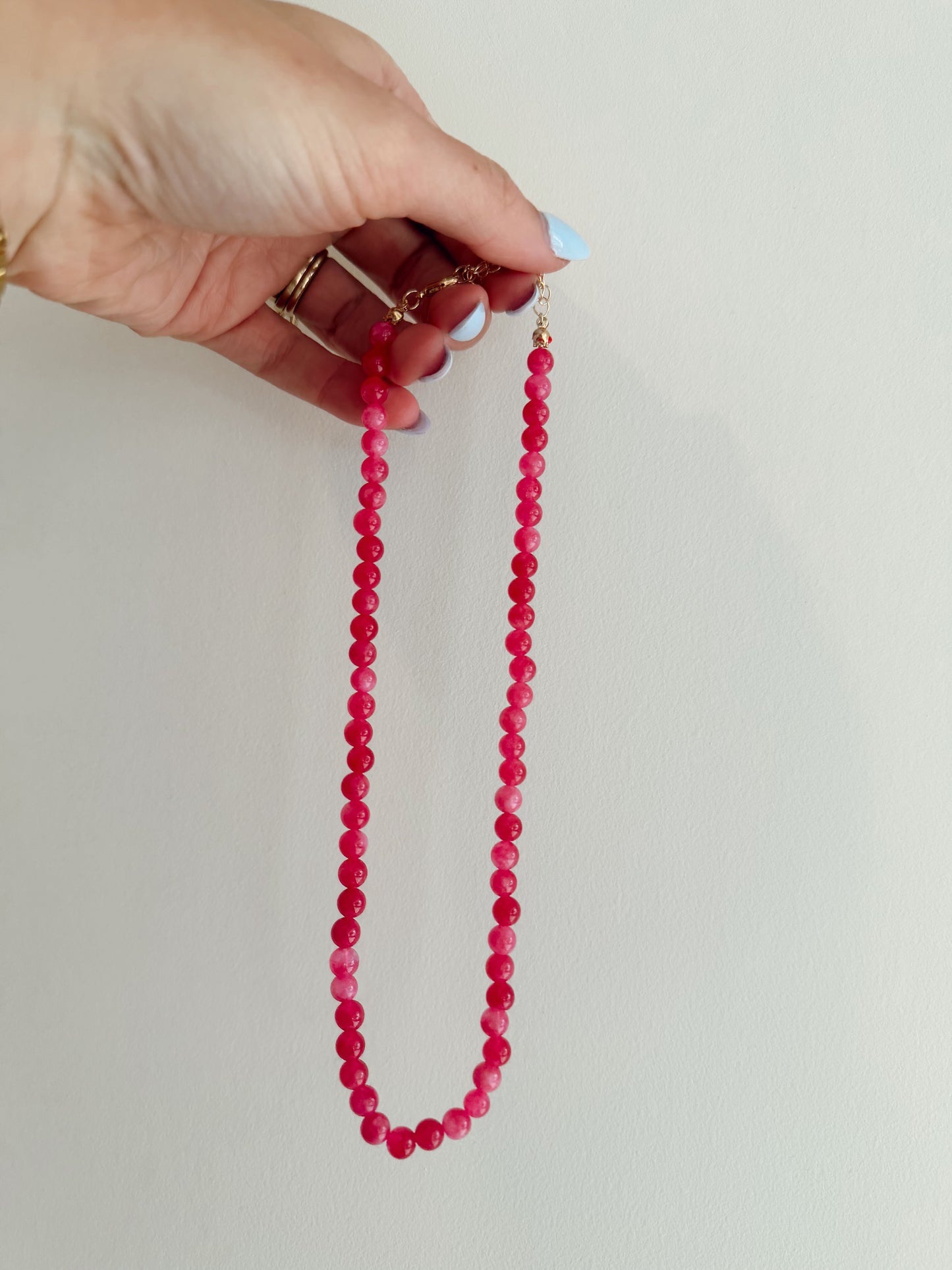 Semi Precious glass beaded necklace