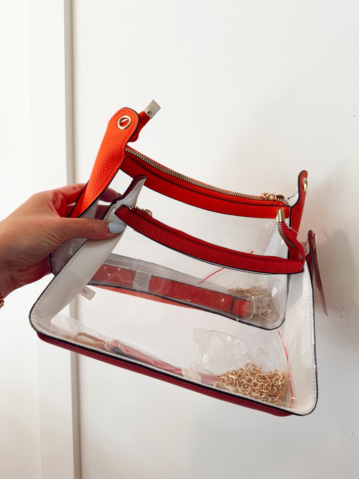 Marilyn clear satchel bag
