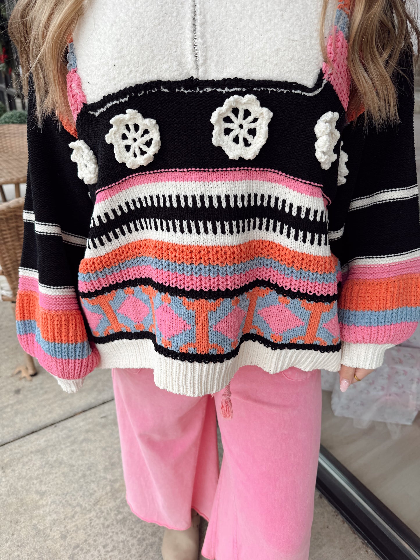 POL snowflake sweater