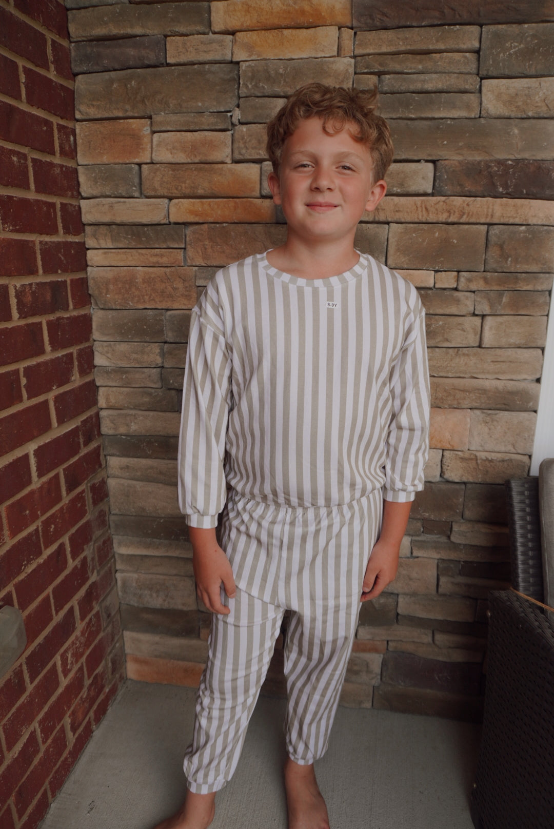 Olive Stripe Sweatsuit