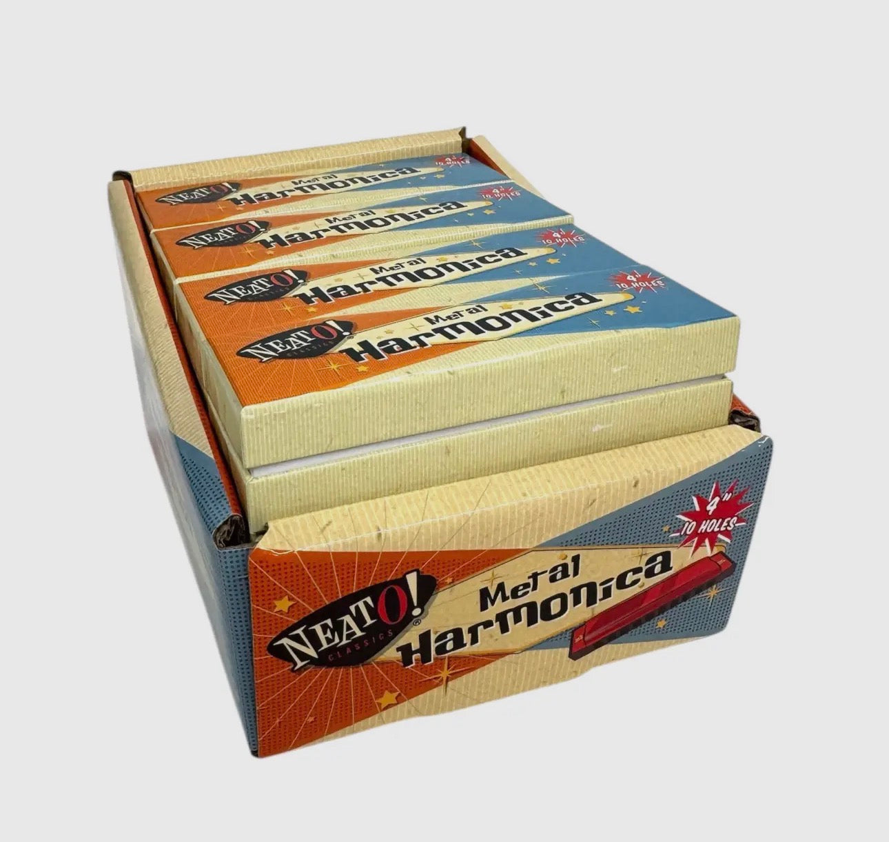 Metal harmonica kids toy