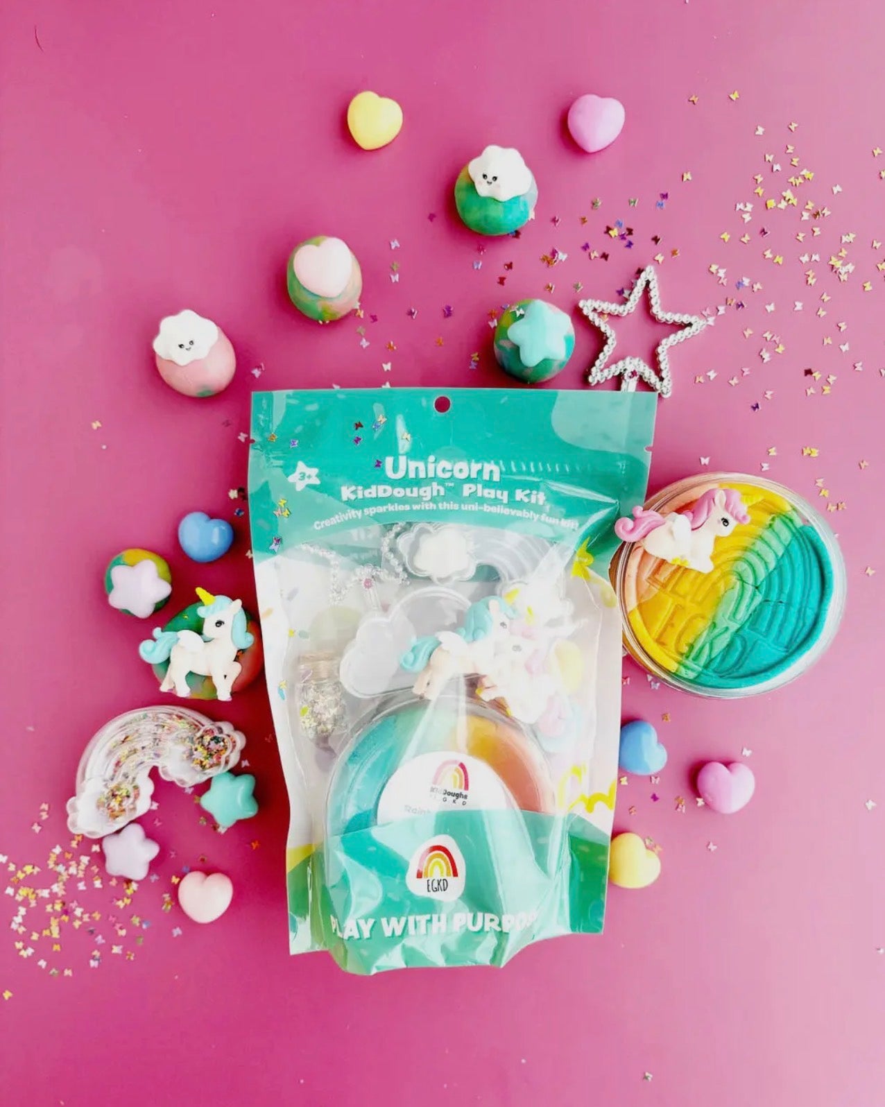 Unicorn Kiddough Play Kit