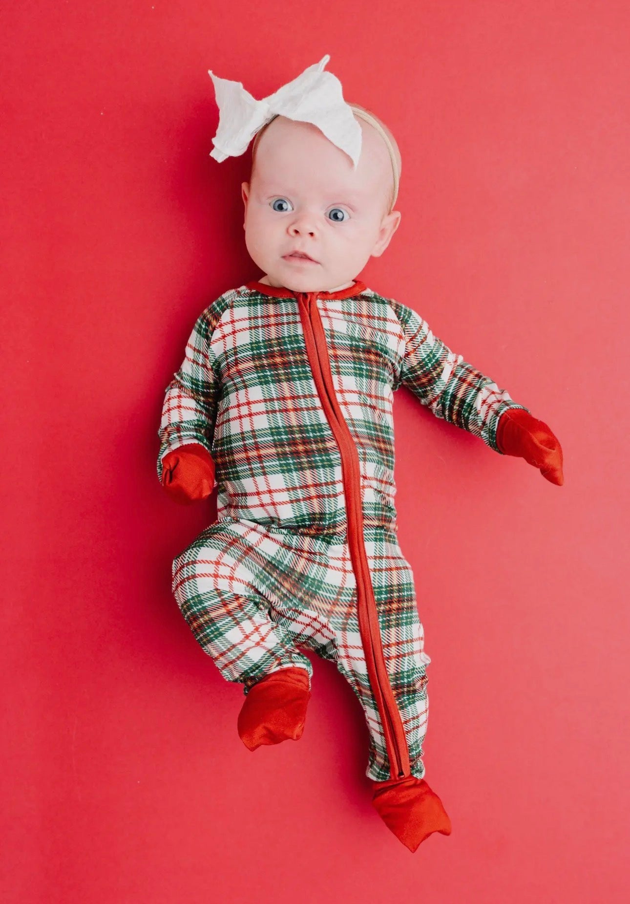 Christmas plaid bamboo sleeper