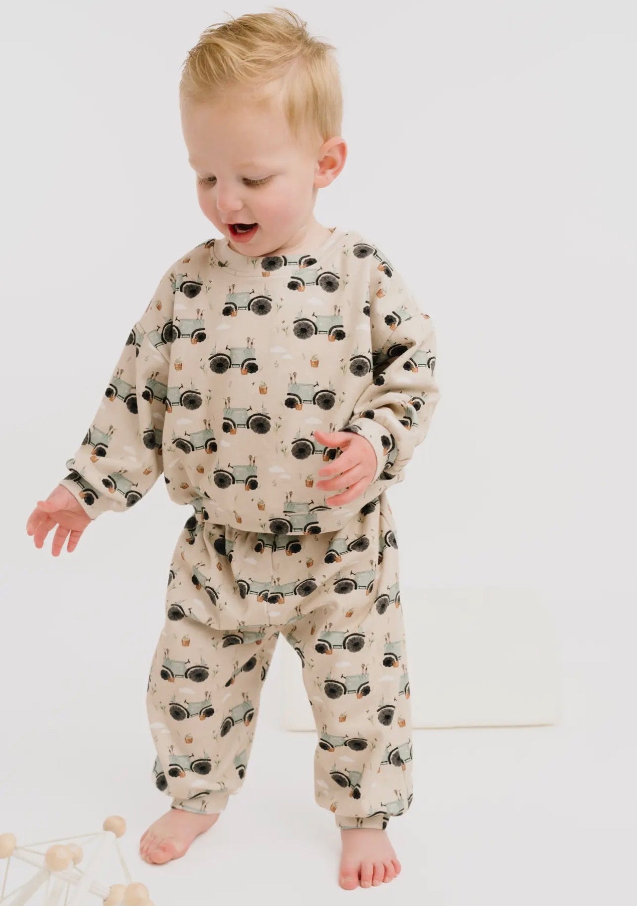 Blue tractor sweatsuit