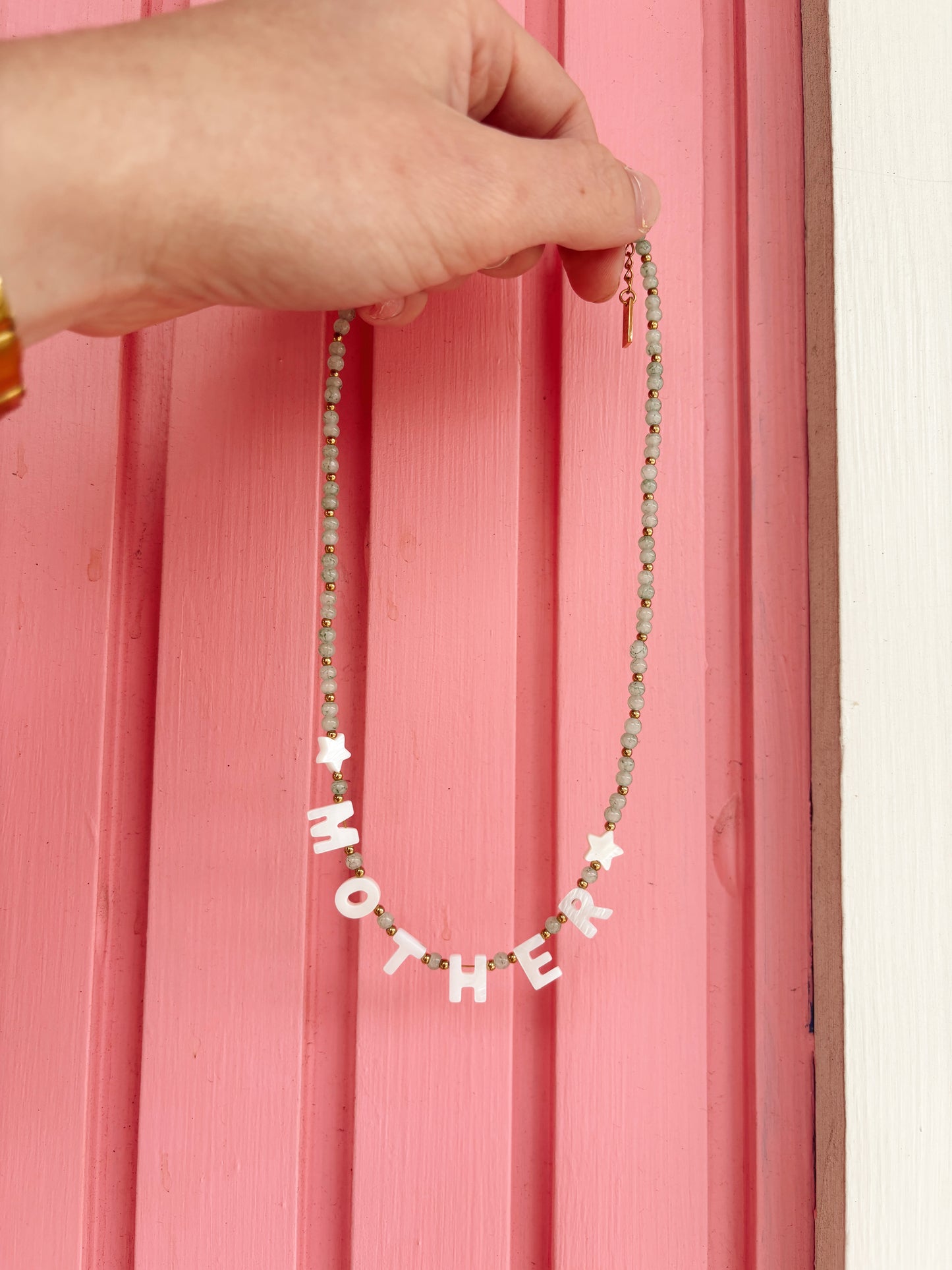 Star Mother Necklace Green