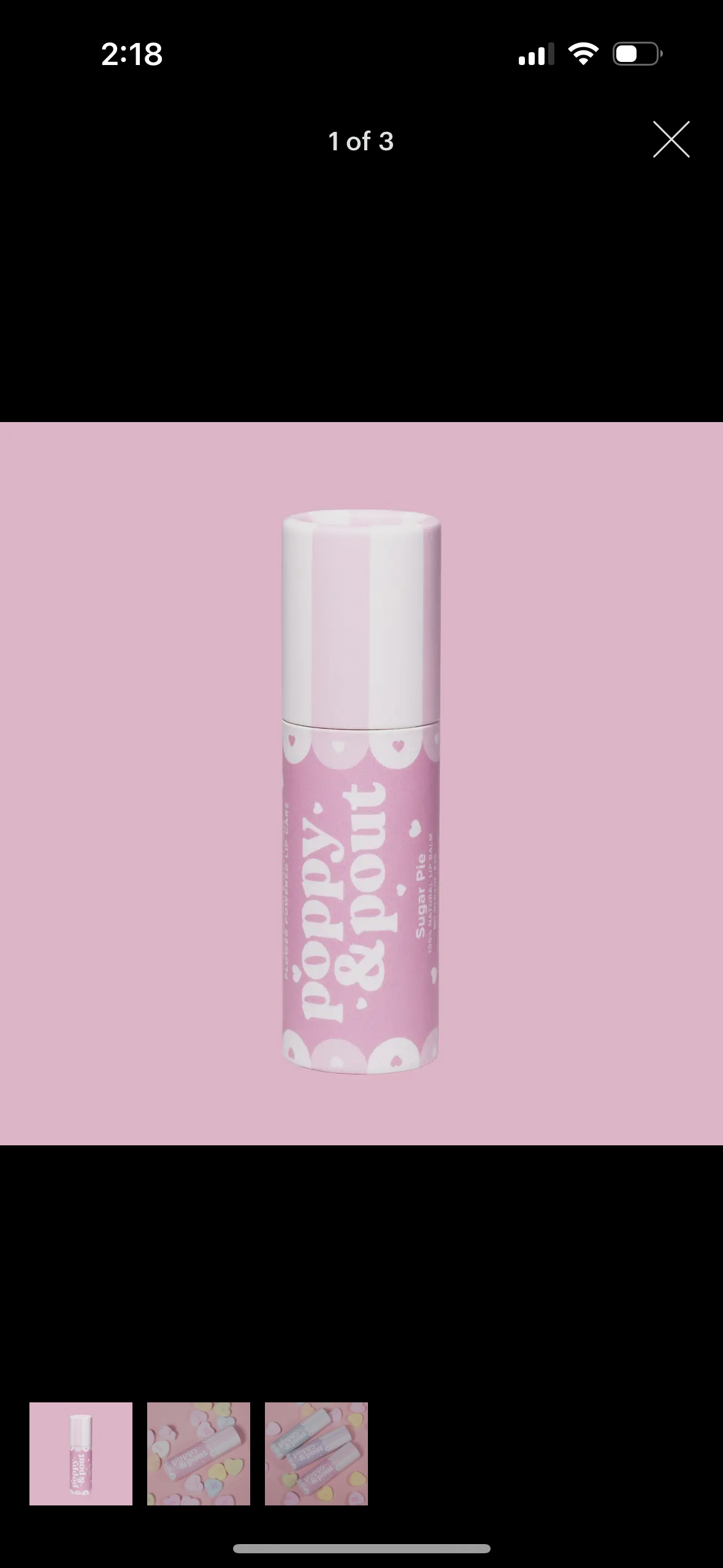 Sugar Pie Lip balm Poppy & Pout
