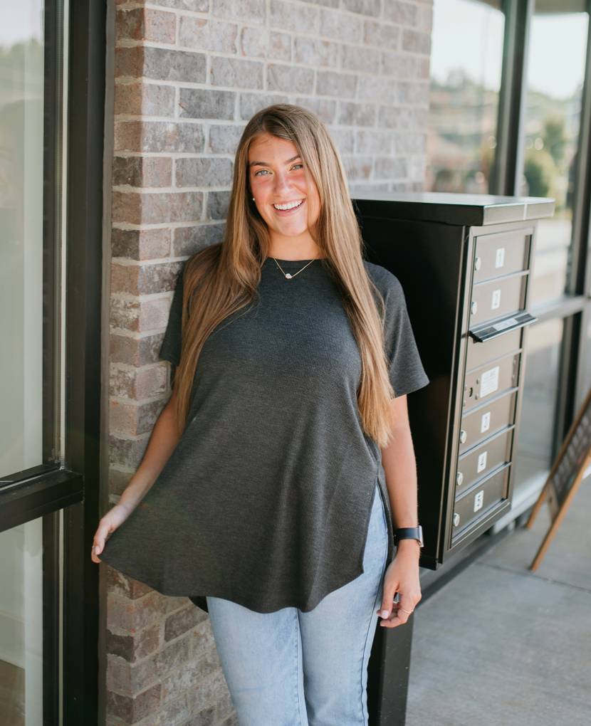 waffle knit tee