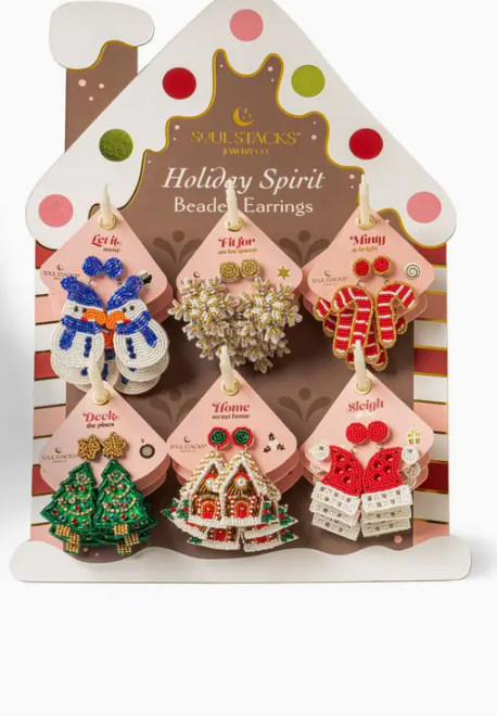 Soul Stacks Beaded Holiday Earrings
