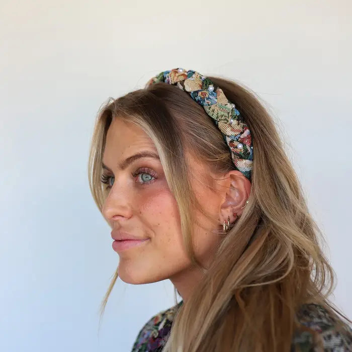 Grandma Jacquard Braided Headband
