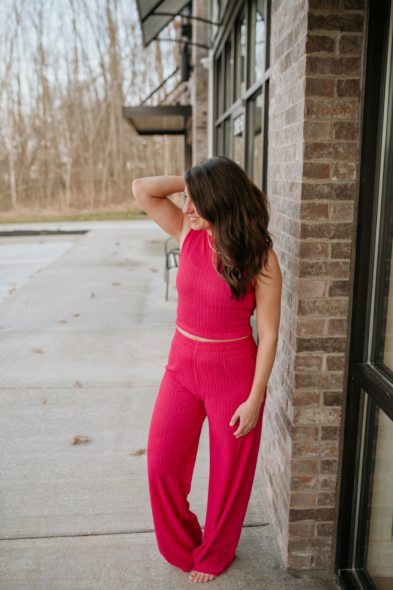 hallie set raspberry