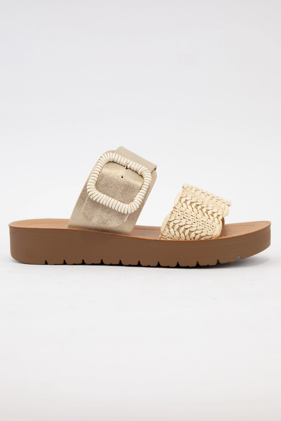 cactus wavy raffia gold