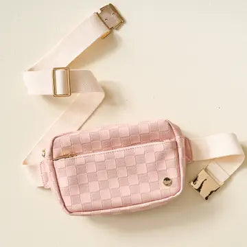 Urban Check Belt Bag-Blush Darling Effect