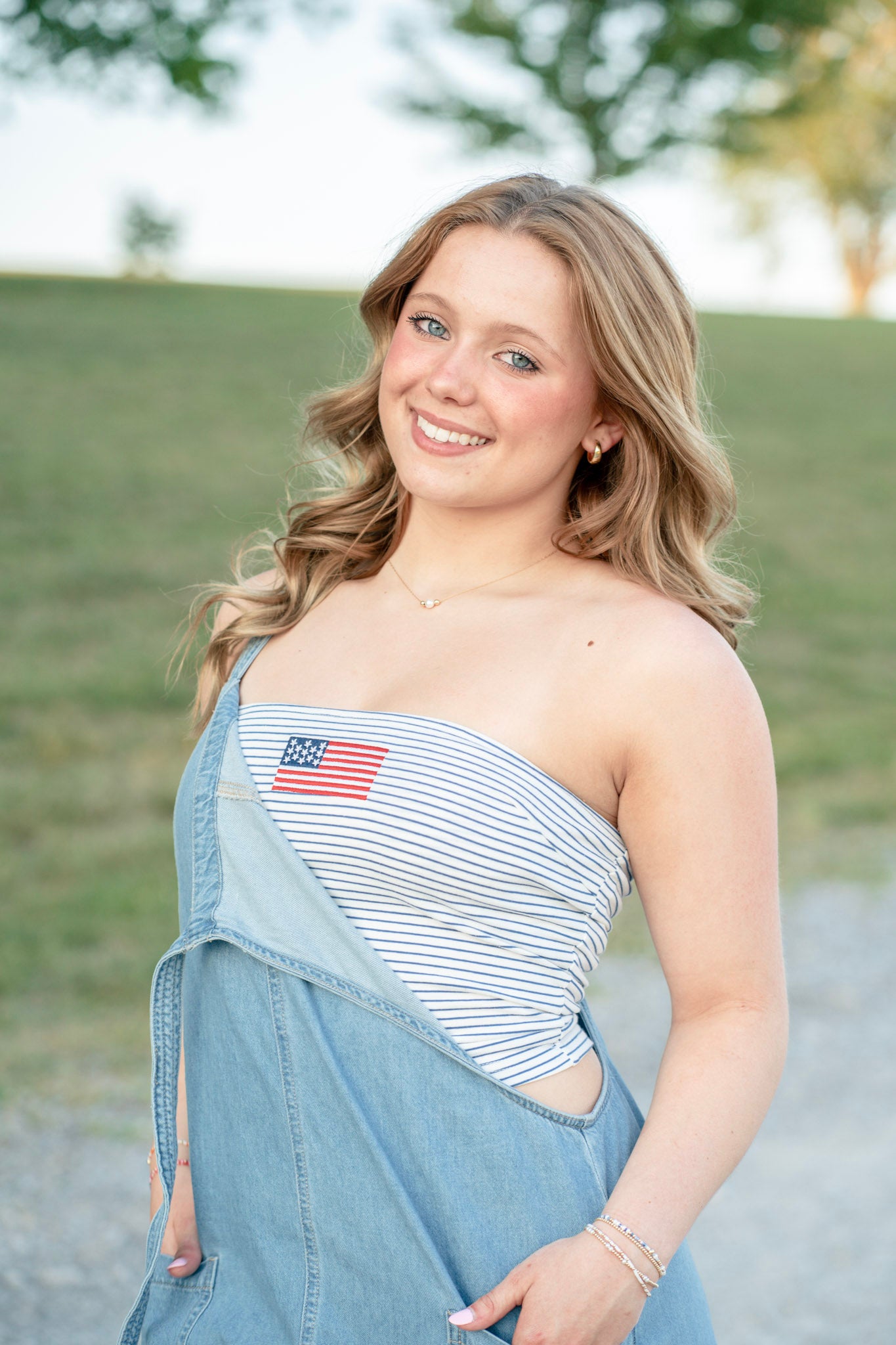 Flag Striped Tube Top