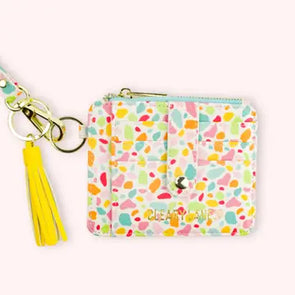 COLORFUL WALLET KEYCHAIN  Blush Rainbow Terrazzo