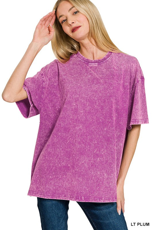 Washed premium cotton oversize tee