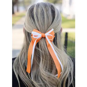 Brynlee Two Tone Bow Orange