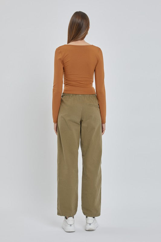 basic long sleeve cropped top