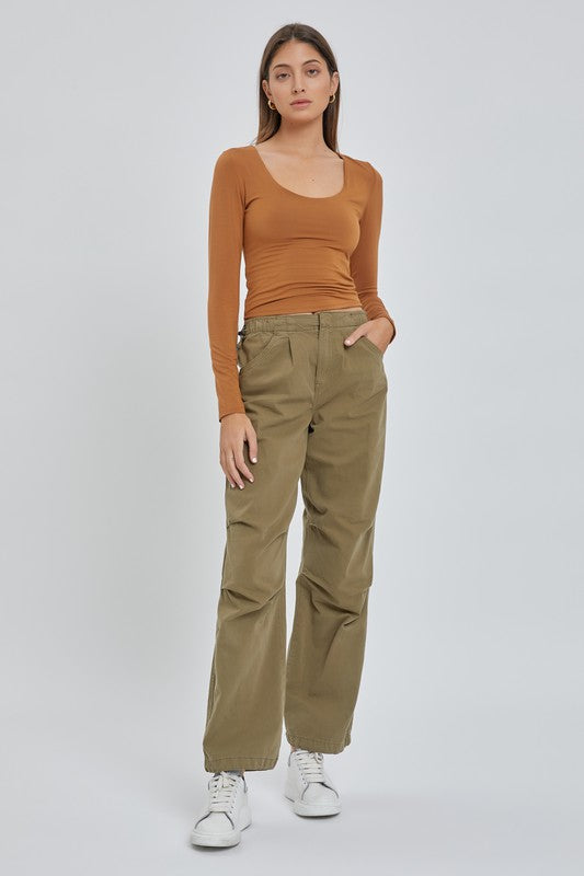 basic long sleeve cropped top