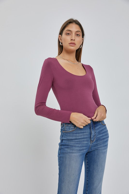 basic long sleeve cropped top