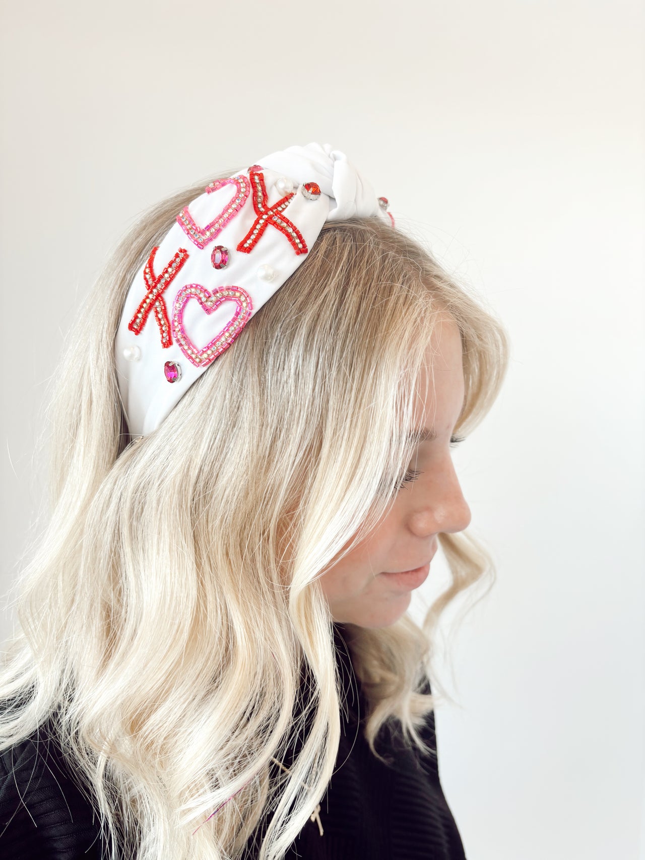 white xoxo headband