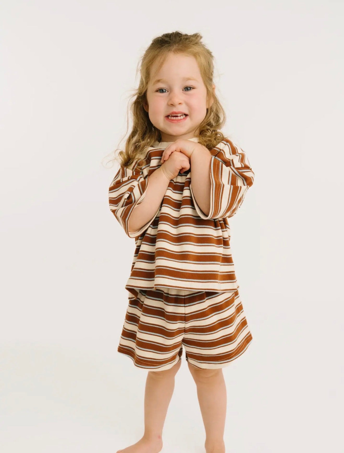 Toffee Stripe Slouchy Set