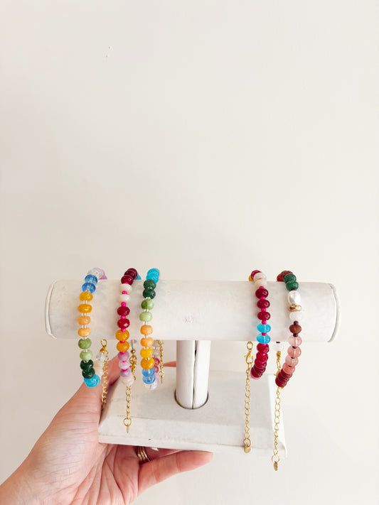 Natural beaded bracelets
