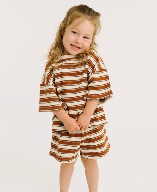 Toffee Stripe Slouchy Set