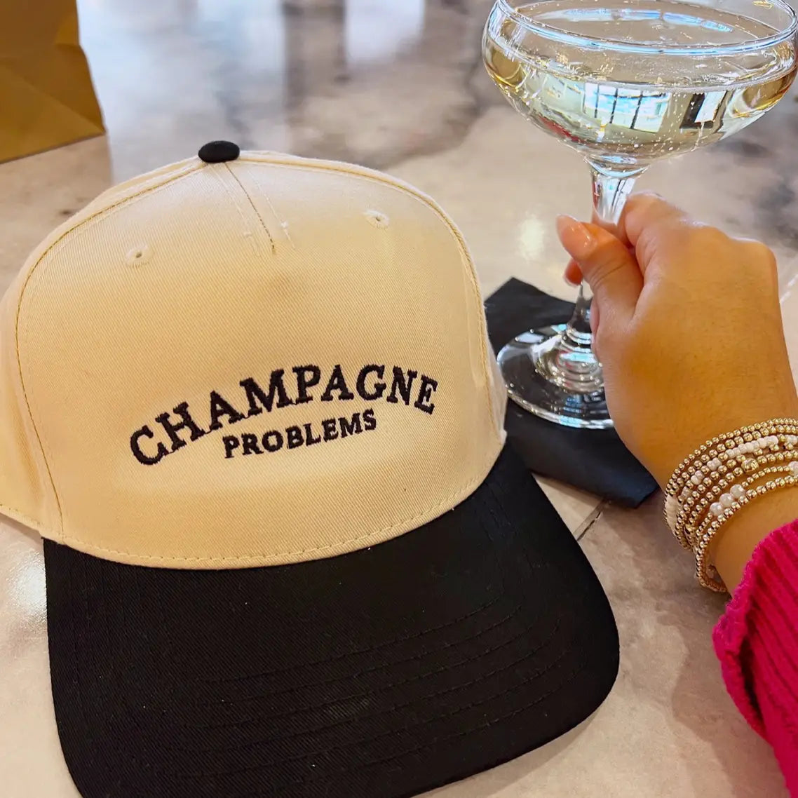 Champagne Problems Vintage Hat