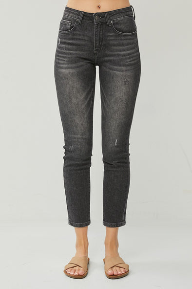 plus mid rise ankle skinny