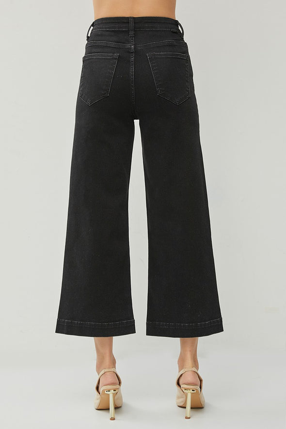 ankle wide leg black