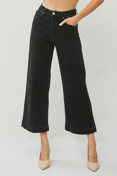 ankle wide leg black