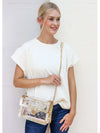 Quinn Quilted Clear Bag Gold