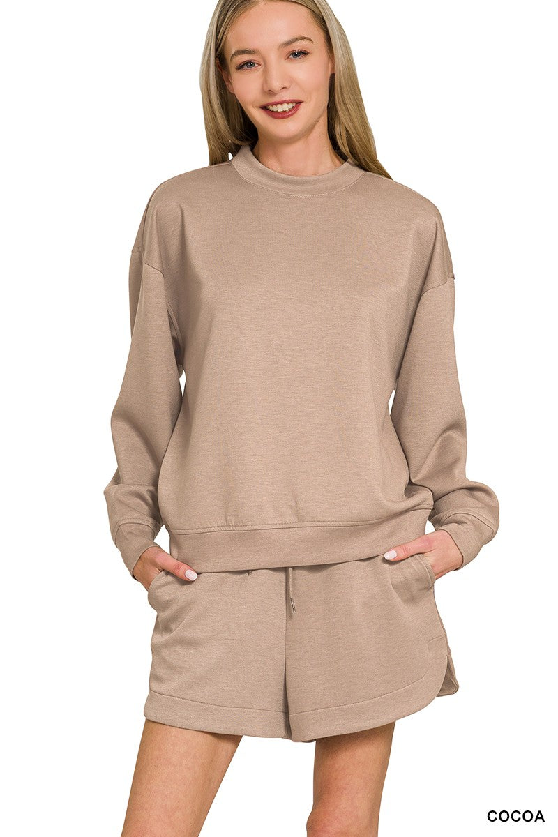 Scuba Pullover & Shorts Set COCOA