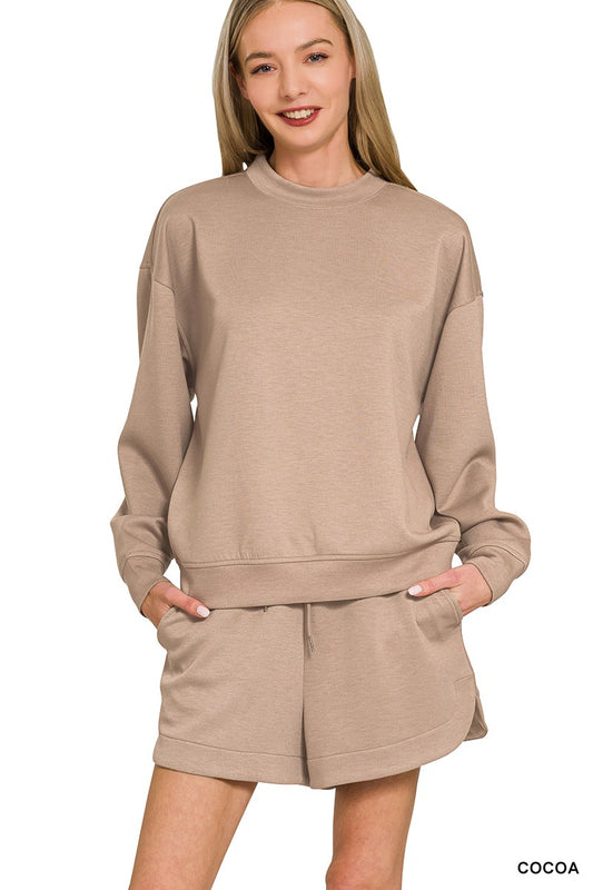 Scuba Pullover & Shorts Set COCOA