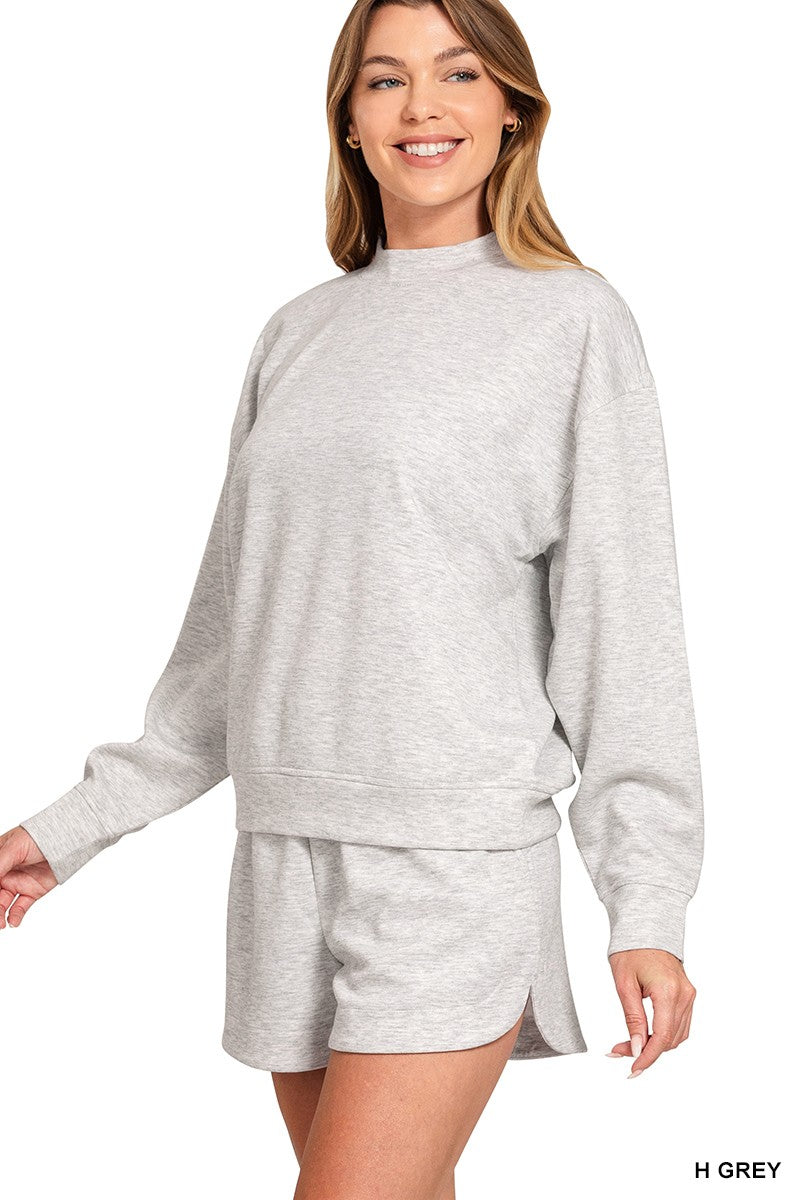 Scuba Pullover & Shorts Set HEATHER GREY