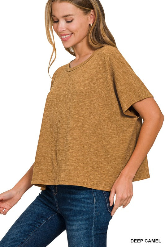 Cotton slub oversize tee