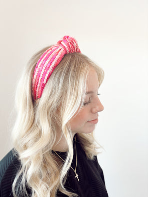 pink sequin headband