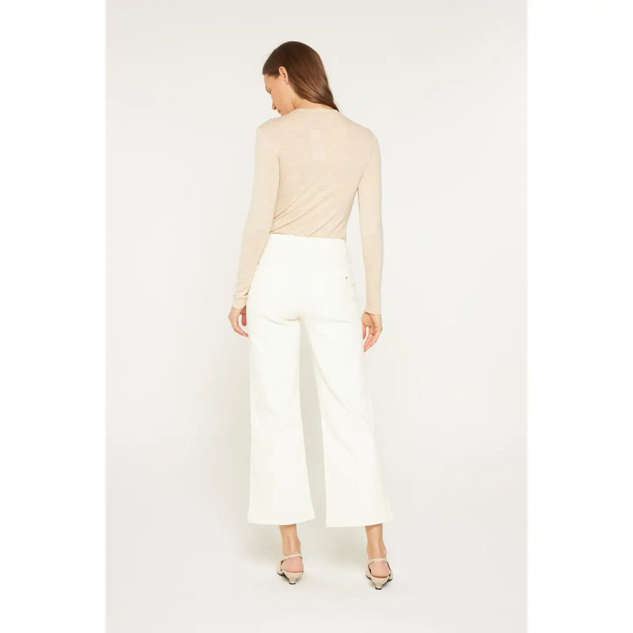 High Rise Cropped Wide Leg with Patch Pkt